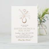 Elegant Botanical Easter Brunch Invitation Card 招待状 (スタンド正面)