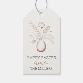 Elegant Botanical Easter Personalized Gift Tag ギフトタグ