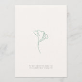 Elegant Botanical Emerald Monogram Wedding 招待状 (裏面)
