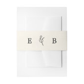 Elegant Botanical Eucalyptus Pastel Roses Wedding 招待状ベリーバンド (正面例)