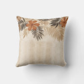 Elegant Botanical Floral Background in Warm Tones クッション (裏面)