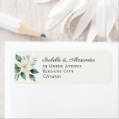 Elegant Botanical Floral Greenery Wedding ラベル (インサイチュ)