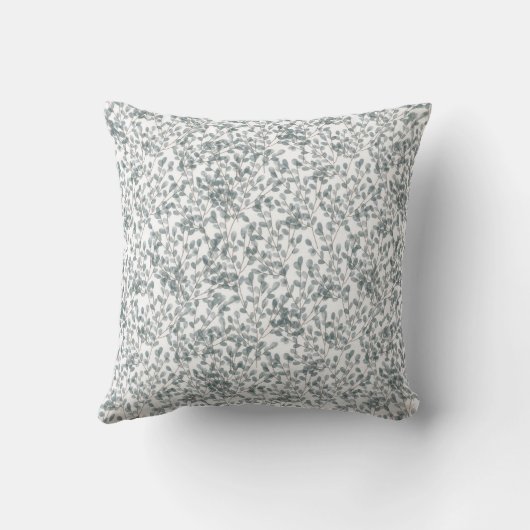 Elegant Botanical Floral Leaves Pattern クッション (裏面)