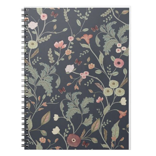 Elegant Botanical Floral Notebook  ノートブック (正面)
