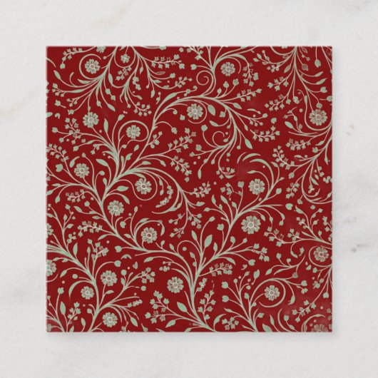 Elegant Botanical Floral Pattern – Minimal Nature  スクエア名刺 (正面)