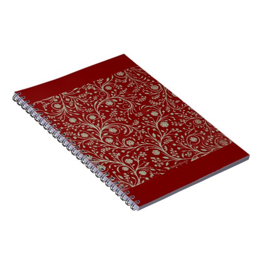 Elegant Botanical Floral Pattern – Minimal Nature  ノートブック (右側)