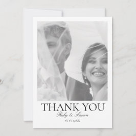 Elegant Botanical Floral Wedding サンキューカード