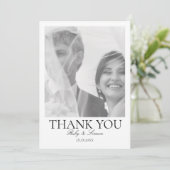 Elegant Botanical Floral Wedding サンキューカード (スタンド正面)