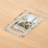 Elegant Botanical Foliage & Arch Christmas Card アクリル招待状 (レイダウン)