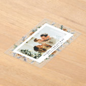 Elegant Botanical Foliage | Photo Christmas Card アクリル招待状 (レイダウン)