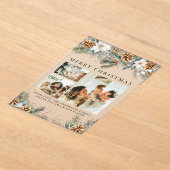 Elegant Botanical Foliage | Photo Christmas Card アクリル招待状 (レイダウン)