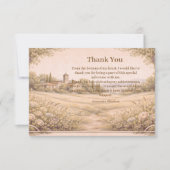 Elegant Botanical Garden Birthday サンキューカード (正面)