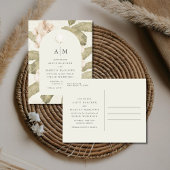 Elegant Botanical Garden Wedding Save the Date 案内ポストカード