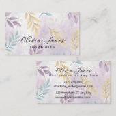 Elegant Botanical Glam Gold 名刺 (正面/裏面)