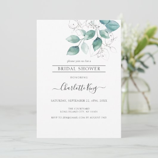 Elegant Botanical Gold Einladung 招待状 (スタンド正面)