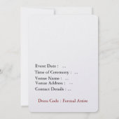 Elegant botanical gold frame save the date card 招待状 (裏面)