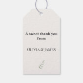 Elegant Botanical Greenery Wedding Favor Tag ギフトタグ (裏面)