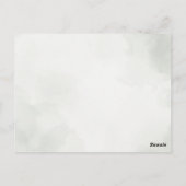 Elegant Botanical Greenery Wedding Thank You ポストカード (裏面)