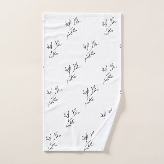 Elegant Botanical Hand Towel ハンドタオル (ハンドタオル)