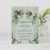 Elegant Botanical Housewarming Invitation Card 招待状 (スタンド正面)