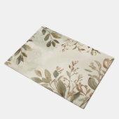 Elegant Botanical Leaf Area Rug ドアマット (アングル)