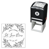 Elegant Botanical Let Love Brew Wedding Favor セルフインキングスタンプ (インサイチュ)