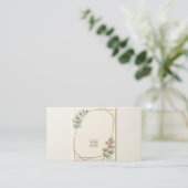 Elegant Botanical Minimalist Wedding Invitation |  エンクロージャーカード (スタンド正面)