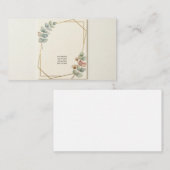 Elegant Botanical Minimalist Wedding Invitation |  エンクロージャーカード (正面/裏面)