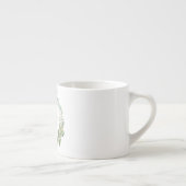Elegant Botanical Monogram Espresso Mug with Name エスプレッソカップ (右)