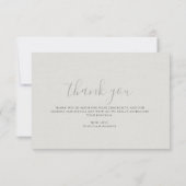 Elegant Botanical Monogram Wedding サンキューカード (裏面)