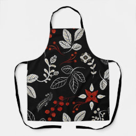 Elegant botanical pattern エプロン