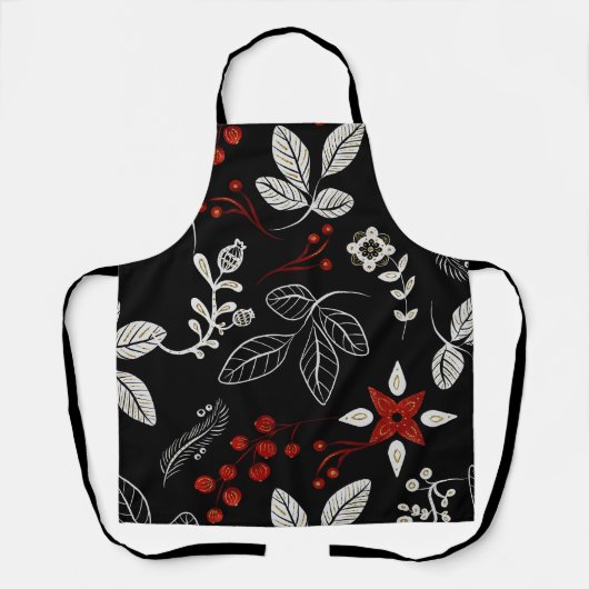 Elegant botanical pattern エプロン (正面)
