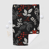 Elegant botanical pattern ゴルフタオル (インサイチュ)