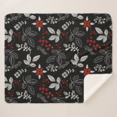 Elegant botanical pattern シェルパブランケット (正面(横))