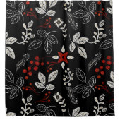 Elegant botanical pattern シャワーカーテン (正面)