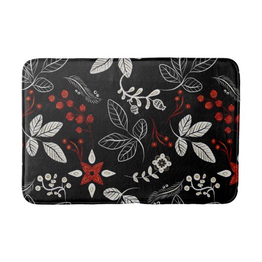 Elegant botanical pattern バスマット (正面)