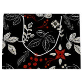 Elegant botanical pattern ラージペーパーバッグ (正面)