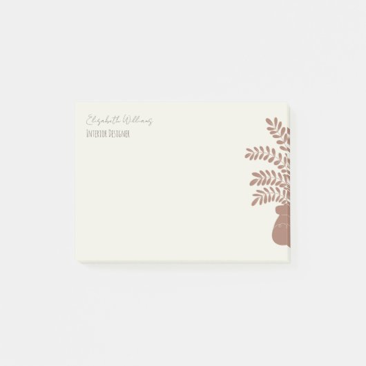 Elegant Botanical Personalized Notes ポストイット (正面)