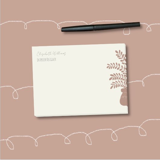 Elegant Botanical Personalized Post-It Notes ポストイット