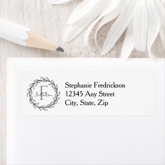 Elegant Botanical – Personalized return address ラベル (インサイチュ)