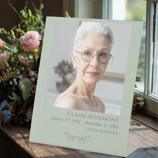Elegant Botanical Photo Funeral Pedestal Sign 台座サイン