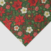 Elegant Botanical Poinsettia Floral Art Pattern 薄葉紙 (詳細)