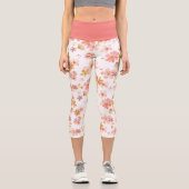 Elegant Botanical Print Leggings カプリレギンス (正面)