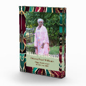 Elegant Botanical Retirement Gift for Black Mom フォトブロック (右)