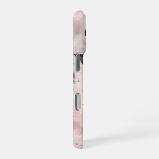 Elegant Botanical Rose-Gold Monogram iPhoneケース (右側面)