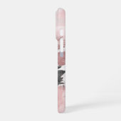 Elegant Botanical Rose-Gold Monogram iPhoneケース (左側面)