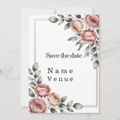 Elegant botanical save the date  招待状 (正面)
