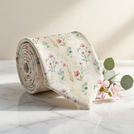 Elegant Botanical Spring Floral ネクタイ