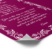 Elegant Botanical The Lord’s Prayer  ポスター (角)