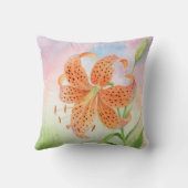 Elegant Botanical Tiger Lily クッション (裏面)